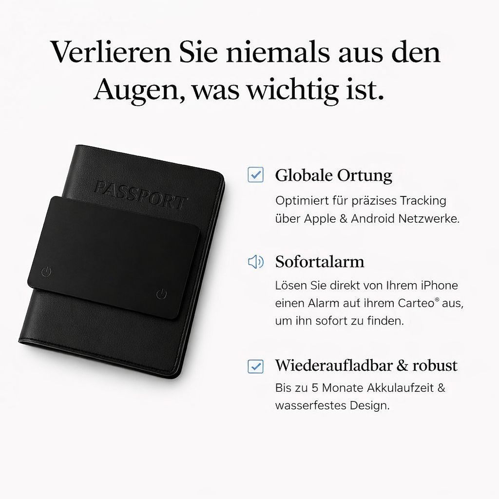 Carteo™️ – Smarter Karten-Tracker