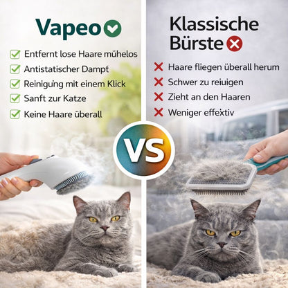 Vapeo – Dampfbürste gegen Tierhaare