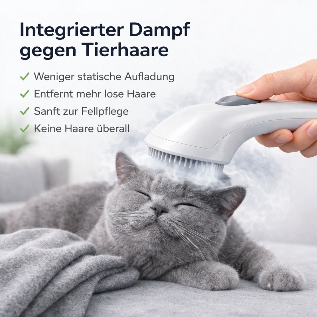 Vapeo – Dampfbürste gegen Tierhaare