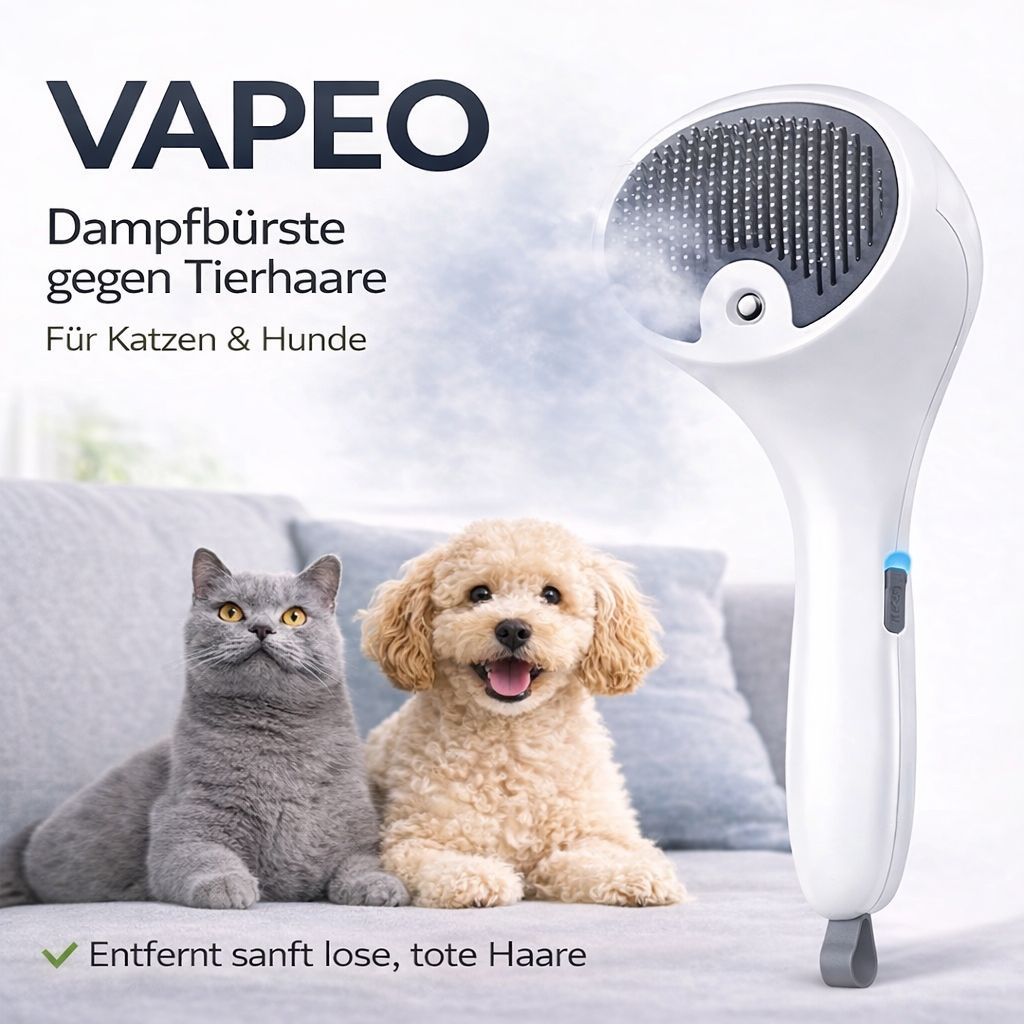 Vapeo – Dampfbürste gegen Tierhaare